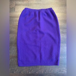 United Colors Of Benetton Purple Wool Pencil Skirt Womens Italy Size 44 US Small